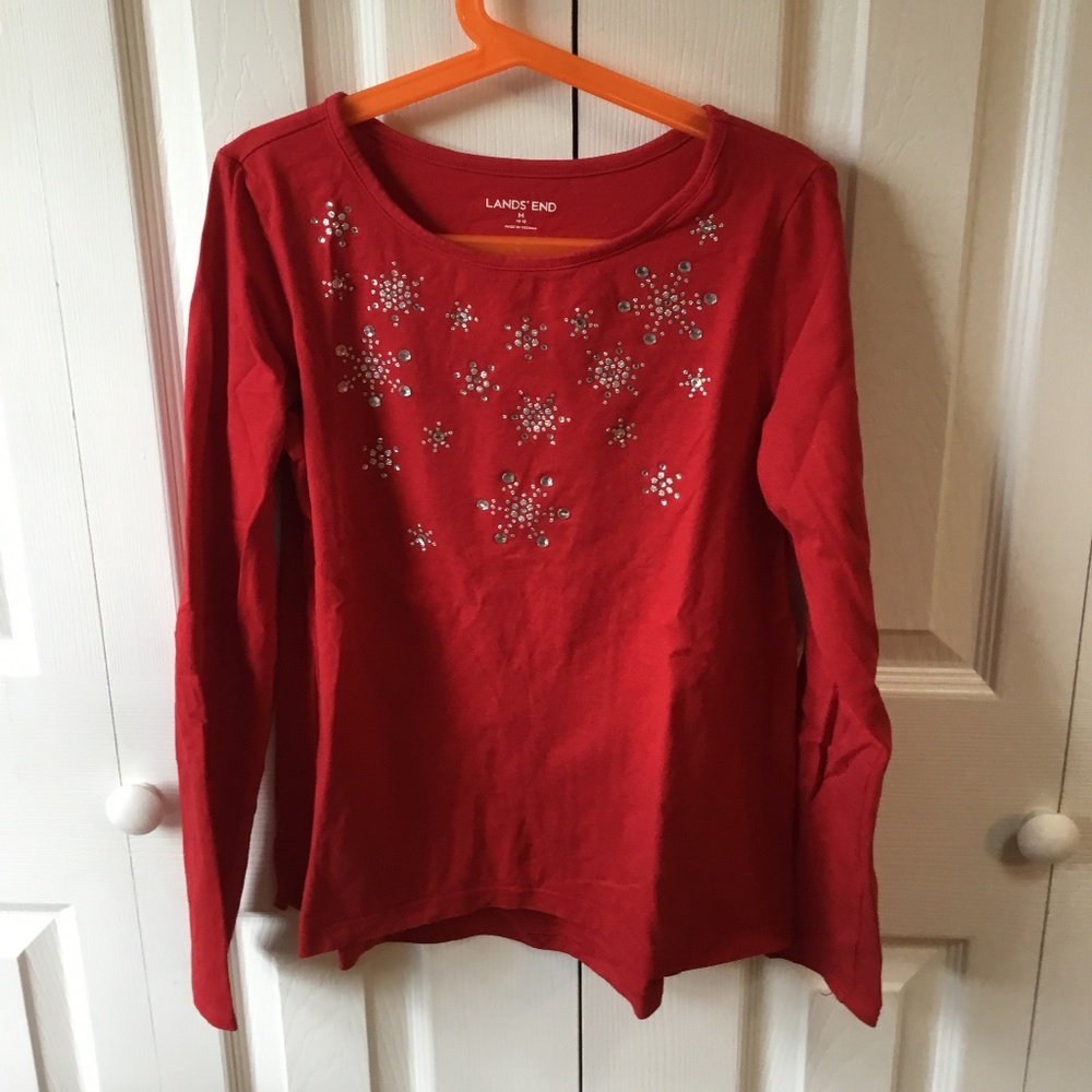 Lands End Christmas Winter Shirt